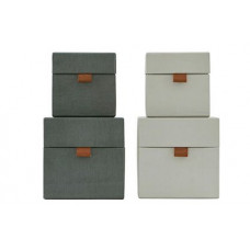 коробка для хранения Kasse, SND, sæt a 2 str./farver, grøn/grå House doctor