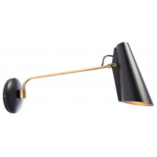 Настенная лампа Birdy wall Long черная/латунь NORTHERN