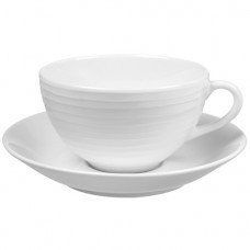 Чашка Blond с блюдцем в полоску 