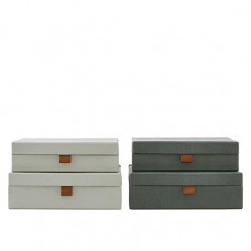 Коробка для хранения Kasse, SND, sæt a 2 str./farver, grøn/grå House doctor