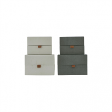 Коробка для хранения Kasse, SND, sæt a 2 str./farver, grøn/grå House doctor