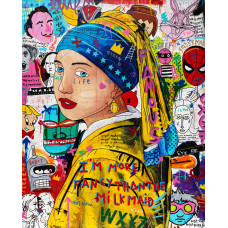 Постер GIRL WITH A CHANEL PEARL EARING  