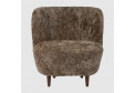 Кресло для отдыха Stay Lounge Chair - Small, with wood legs, Sheepskin upholstery GUBI