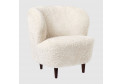 Кресло для отдыха Stay Lounge Chair - Small, with wood legs, Sheepskin upholstery GUBI