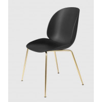 стул beetle chair, без ткани черный/латунные ножки