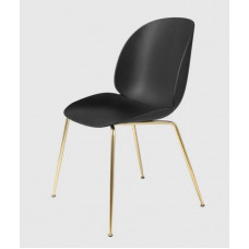 стул beetle chair, без ткани черный/латунные ножки