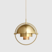 подвесной светильник multi-lite shiny brass large gubi