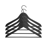 ПЛЕЧИКИ SOFT COAT HANGER 4 PCS SLIM BLACK HAY