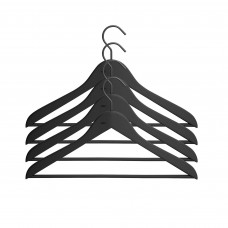 ПЛЕЧИКИ SOFT COAT HANGER 4 PCS SLIM BLACK HAY