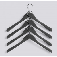 Плечики SOFT COAT HANGER 4 PCS WIDE BLACK HAY