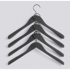Плечики SOFT COAT HANGER 4 PCS WIDE BLACK HAY