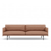 Диван Outline sofa 3-Seater refine leather cognac  MUUTO