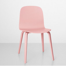 стул VISU деревянный розовый/розовый