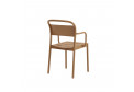 Уличный стул LINEAR STEEL ARMCHAIR burnt orange MUUTO