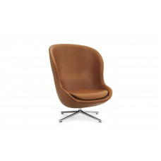 Кресло Hyg Lounge Chair High Swivel Alu Ultra Leather NORMANN COPENHAGEN