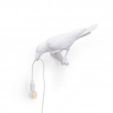 настенный светильник Bird Lamp White Looking Left белая