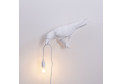 настенный светильник Bird Lamp White Looking Left белая