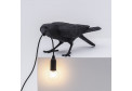 настольная лампа Bird Lamp Black Playing черная seletti