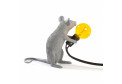 настольная лампа MOUSE LAMP SITTING GREY  seletti