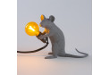 настольная лампа MOUSE LAMP SITTING GREY  seletti