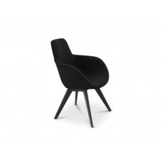 Обеденный стул Scoop Chair High Back Black Oak Leg Denim 0202 Tom Dixon