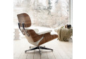 Кресло Eames Lounge Chair new size, black ash - black leather Vitra