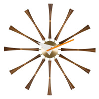 Настенные часы VITRA Spindle Clock алюминий/орех